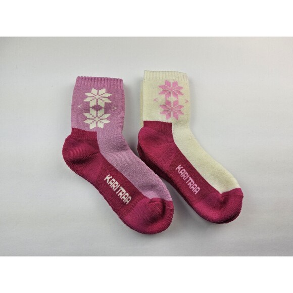 Kari Traa Nordic Pattern Wool Blend Lot Of 2 Pairs Socks Size 34-36 - Picture 1 of 2